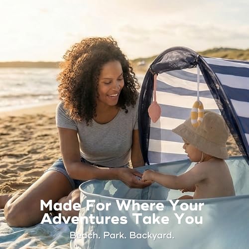 Baby Beach Tent & Paddling Pool Marine UPF 50+ - 2-in-1 Baby Sun Shelter