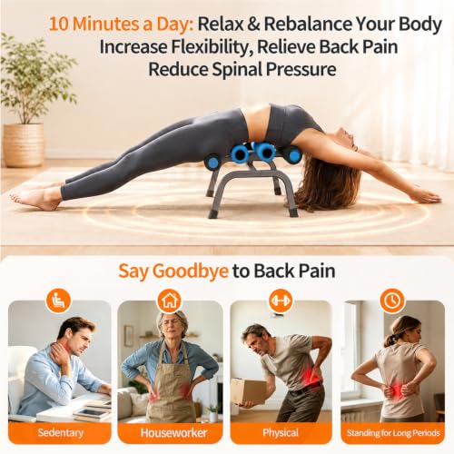 Mini Inversion Table for Spinal Decompression & Posture Correction - Blue