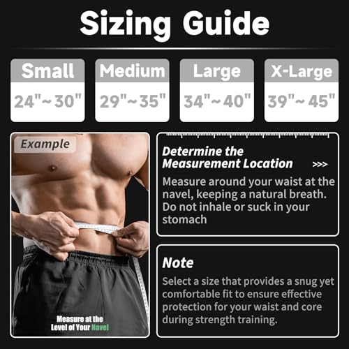 4-Inch Lever Weightlifting Belt with Heavy Duty Buckle - White, Size L