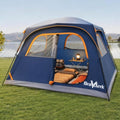 6 Person Family Camping Tent with Rainfly, Quick Setup Waterproof Cabin Tent