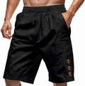 DMOYALA Men's Linen Shorts - Elastic Waist & Drawstring | Casual Summer Beach Bermuda Shorts with Pockets