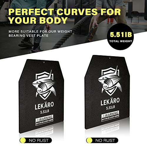 15.43LB Steel Weight Plates for Weighted Vests - Rust-Proof, 9.8x11 Inches