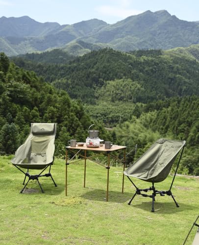 iClimb Nature Large Folding Aluminum Square Table with Roll-Up Top, Stable & Lightweight for Camping, Picnic & Outdoor Use