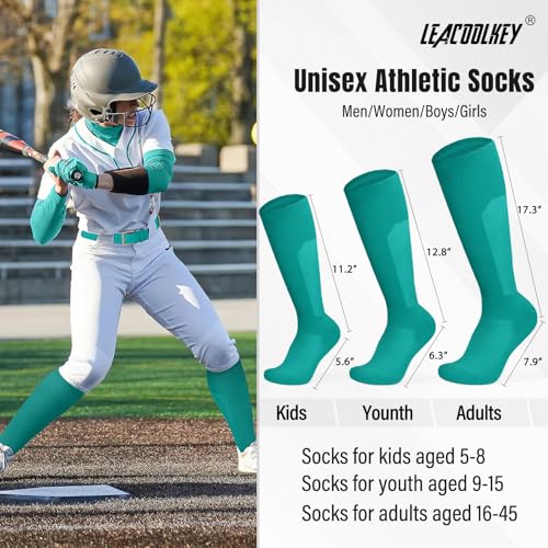 Youth Teal Baseball Belt and Socks Combo Set Breathable Softball Accessories
