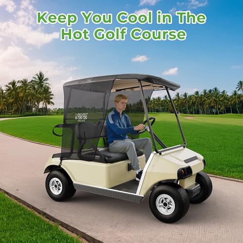 Black 10L0L 2-Passenger Golf Cart Sun Shade Cover for EZGO & Club Car