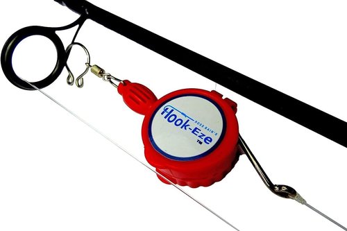 HOOK-EZE Knot Tying Tool - Cover Hooks for 4 Fishing Poles | Line Cutter for Saltwater & Freshwater Fishing