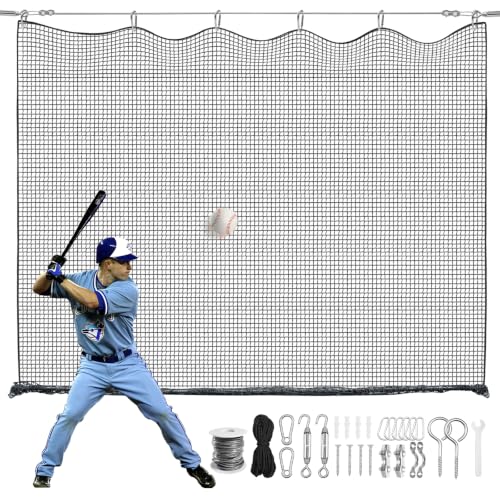 10x30FT Heavy Duty Baseball Backstop Net with Accessories - Sports Barrier