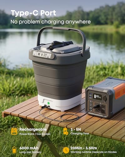 NCOEN Space Gray Portable Pressure Washer 290 PSI Foldable Tank Hand Sprayer