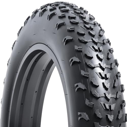 YunSCM 2-Pair 20x4.0 Fat Tire Mountain Bike Tires & Tubes, Compatible with Electric & Fat Bikes