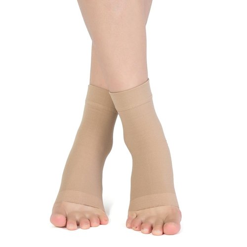 TOFLY® Plantar Fasciitis Socks for Women Men, Truly 20-30mmHg Compression Socks for Arch & Ankle Support, Foot Care Compression Sleeves for Injury Recovery, Eases Swelling, Pain Relief, Beige M