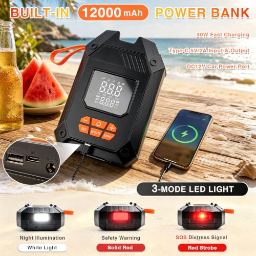 Cordless Electric Paddle Board Pump 45 PSI Fast Inflator & Deflator with LED Light