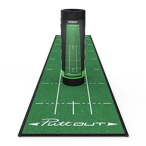Golf Putting Mat - 7.9ft x 1.6ft Practice Mat with Alignment Lines and Targets