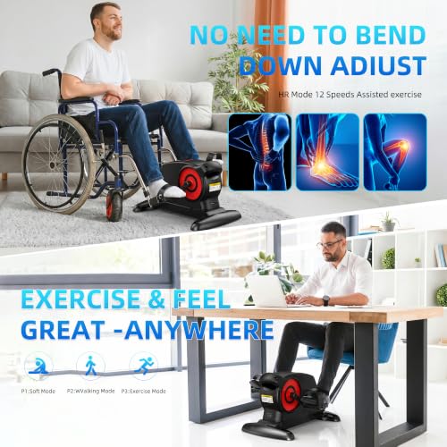 Under Desk Exercise Elliptical Machine LT-03 Seated Pedal Exerciser for Seniors