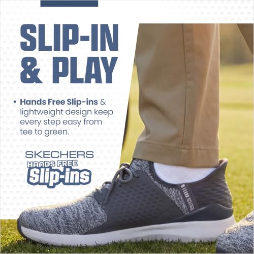 Skechers Max 2 Rover Men’s Golf Shoes - Grey, Slip-In, Water-Repellent, Size 10