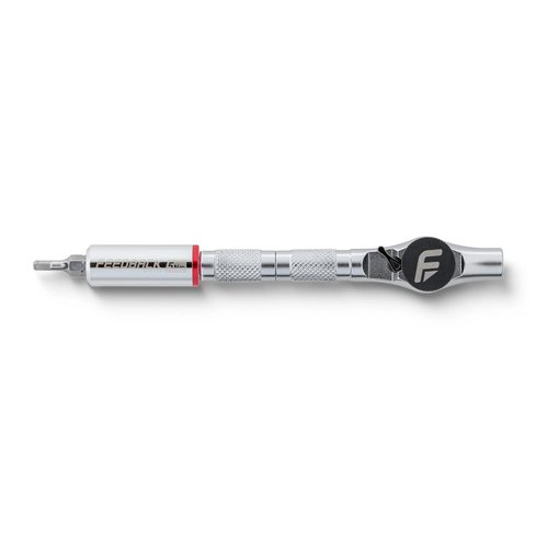 Feedback Sports | Reflex 5Nm Fixed Torque Ratchet Kit | Compact Mini Ratchet Set with 10 S2 Steel Bits for Precise Bicycle Maintenance | 5Nm Torque Limiting Bit