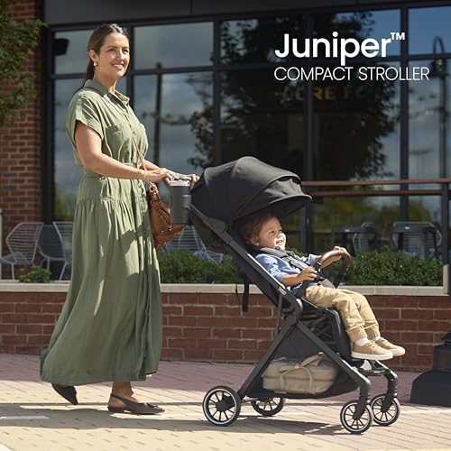Britax Juniper Compact Stroller Raven Black - Lightweight & Portable Baby Pushchair