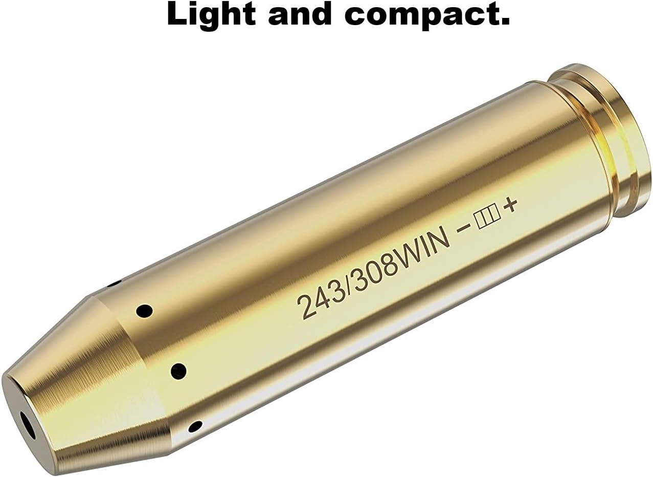 Skiennix .243 .308 Laser Bore Sight - Precision Red Dot Boresighter for Accurate Hunting & Shooting