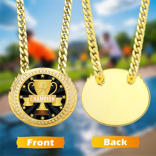 Champion MVP Turnover Chain Award Medal - 6-Inch Large Sports Trophy, Variation of Champion