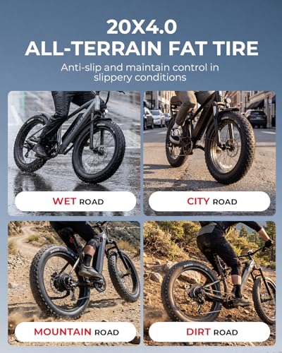 20x4 Fat Tire for E-Bikes All-Terrain 2 Pack - Durable Off-Road Bicycle Tires