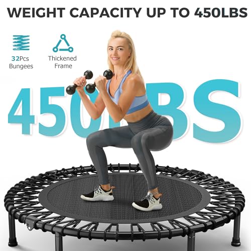 Wonlink Black 40-Inch Rebounder Trampoline for Adults, Indoor/Outdoor Exercise