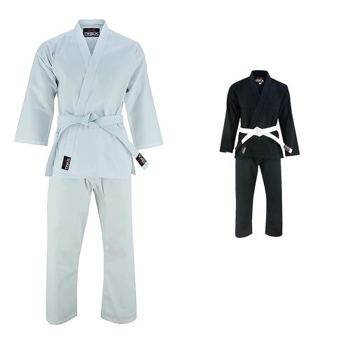 Rex Sports Karate Uniform for Kids & Adults Lightweight Student Karate Gi Martial Arts Uniform with Belt (White, 1)
