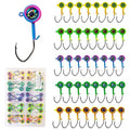 Crappie Jig Heads 1/8oz - 40 Pack Fishing Hooks Swimbait Jig Head