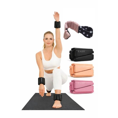 GAOS Wrist & Ankle Weights for Women - Wearable Weighted Bangles for Pilates, Yoga, Walking & Strength Training,Adjustable Fit, Soft Silicone Anti-Slip Design - 2 lbs Pair (Set of 2).