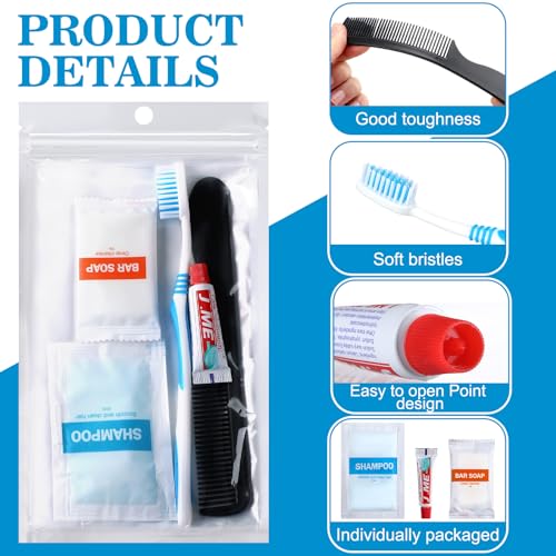 240 Pack Personal Hygiene Kits for Homeless with Soap Toothbrush Shampoo