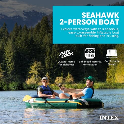 Intex Seahawk 2 Inflatable Boat Set - 2 Person, 48in, PVC, Includes Pump & Oars (Variation 1)
