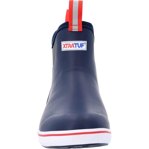 Xtratuf 22733-NVY-110 Performance Series 6" Men’s Full Rubber Ankle Deck Boots, Navy & Red (22733)