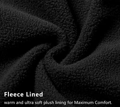 Men's Fleece Pullover Hoodie - Loose Fit Hooded Sweatshirt, X-Large, Black