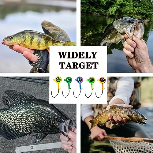 Crappie Jig Heads 1/8oz - 40 Pack Fishing Hooks Swimbait Jig Head