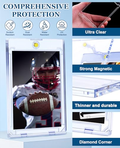 Clear Magnetic Card Holder 180pt Thickness - 40 Pack, Secure Display Protection