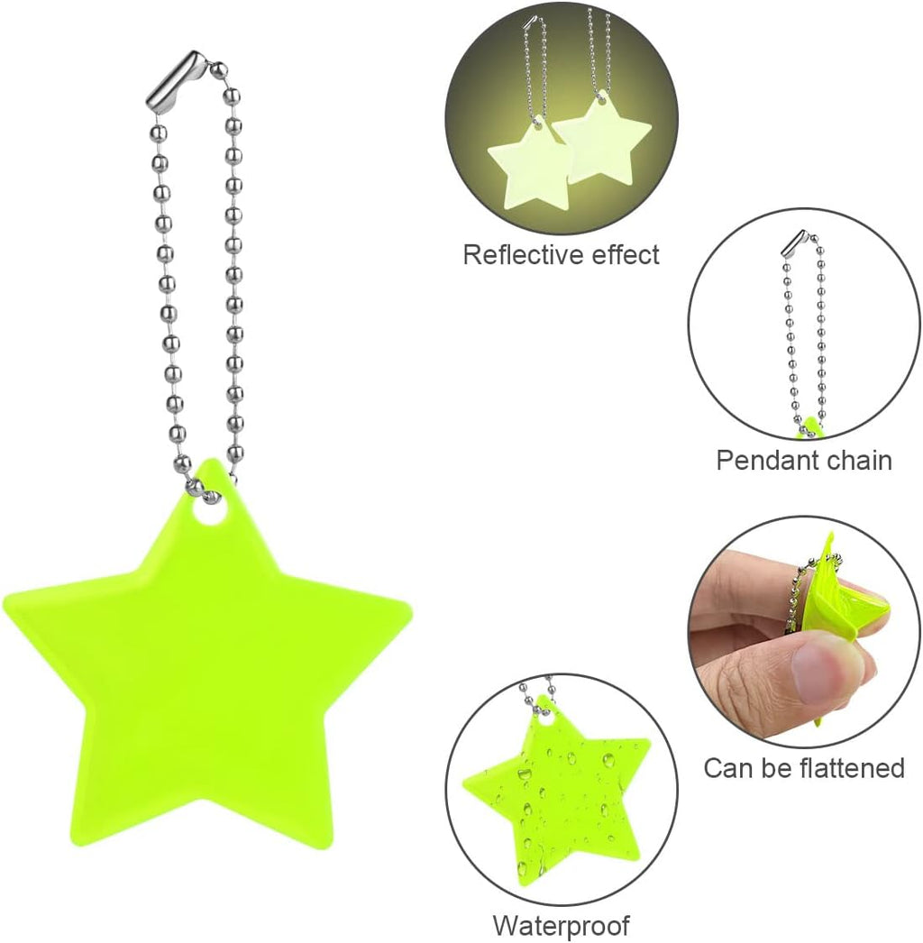 OSDUE Reflector Pendant - 16 Waterproof Safety Reflectors for School Bags, Wheelchairs & Bicycles