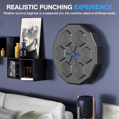 Smart Wall-Mounted Boxing Machine with Gloves | Home Fitness & Kids Game