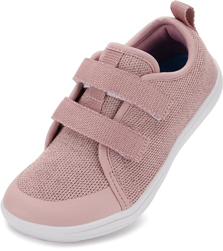 WHITIN Toddler Wide School Shoes - Boys & Girls Barefoot Play Footwear - Rose Shimmer Variation 9 Wide W81K