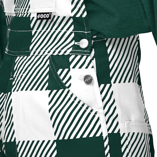Michigan State Spartans NCAA Women's Logo Bib Overalls - Medium Plaid