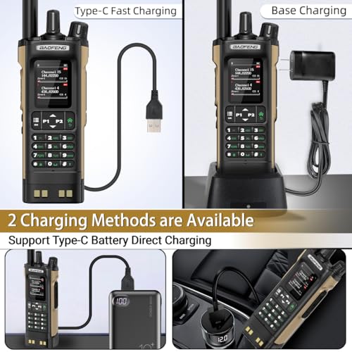 Baofeng DM32UV DMR Ham Radio Handheld Two-Way Radio with GPS - Brown