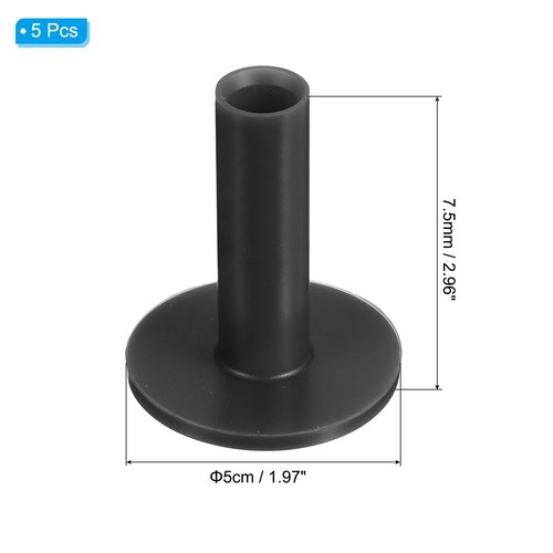 PATIKIL 3 Inch Rubber Golf Tees, 5 Pack Tall Practice Training Driving Range Tees Stable Ball Holder for Outdoor Indoor Hitting Mat, Black
