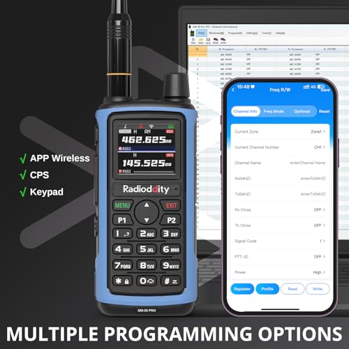 Radioddity GM-30 Pro GMRS Handheld Radio 2 Pack with Wireless Programming & Speaker Mics