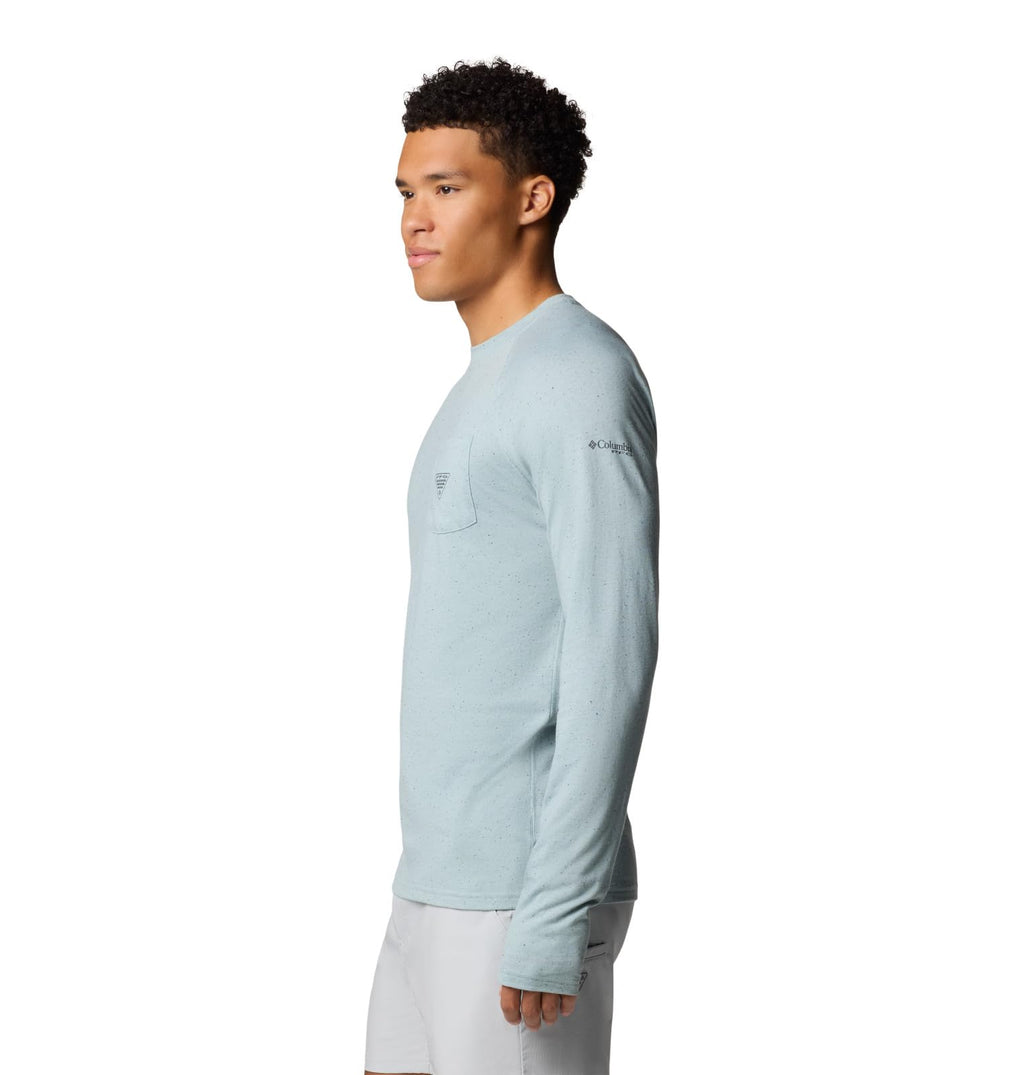 Columbia Men's PFG Uncharted Neps Long Sleeve, Crushed Blue, X-Large