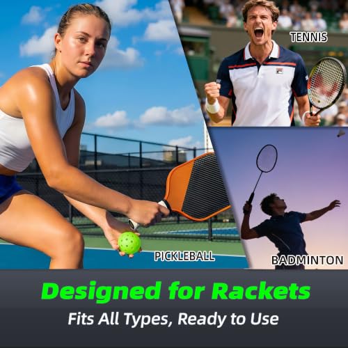 Pickleball Overgrip Tape 6-Pack - Non-Slip, Sweat-Wicking, Ribbed Grip with Color Options