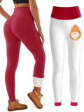 Bluemaple Fleece Lined Leggings - High Waisted Tummy Control | Thermal Warm Yoga Pants for Winter