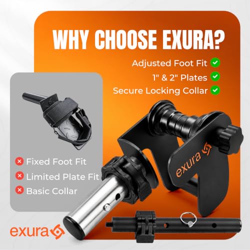 EXURA Single Leg Tibialis Trainer - Adjustable Foot Plate for Ankle & Knee Strengthening