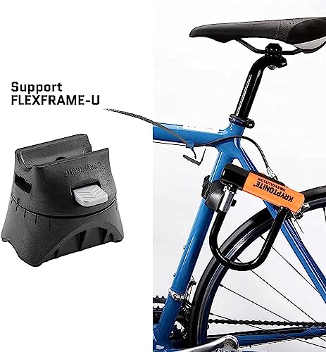 Kryptonite Mini-5 Bike U-Lock with 13mm Steel Shackle & FlexFrame Mount - Heavy Duty Security