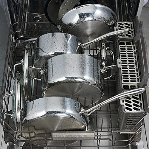 Tramontina 5 Quart Tri-Ply Clad Stainless Steel Dutch Oven with Glass Lid