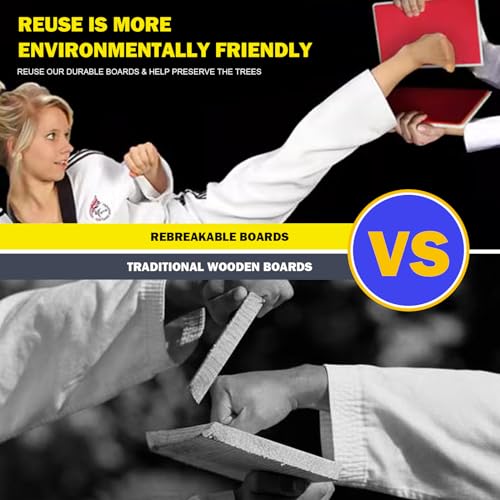 Rebreakable Martial Arts Boards Set for Kids - 4 Levels of Difficulty