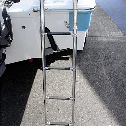 Marinebaby Heavy Duty Telescopic Boat Ladder 4 Steps Stainless Steel