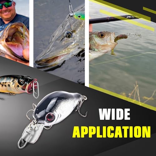 High Strength Saltwater Fishing Snaps 50 Pack - Stainless Steel Tackle Connectors Size 7 (220lb)