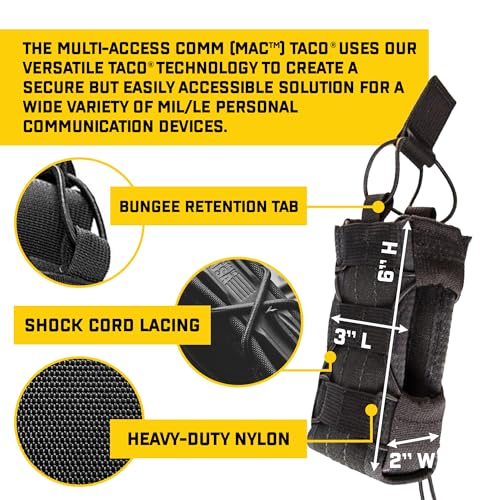 High Speed Gear MAC™ Tactical Radio Pouch Black MOLLE Police & Military Gear